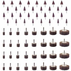 64 Pakke 1/4″ Slibende Flap Hjul Slibesæt, 4 6 8 12 Korn Aluminiumoxid Flap Hjul Cylindrisk Form Slibehjul, Skaftmonteret Kegle Flap Slibehjul, Til Fjernelse Af Rust Og Polering  |   Slibeskiver Og -Plader Slibemidler og efterbehandlingsprodukter Slibeskiver Og -Plader