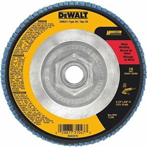 Dewalt Dw8311 4-1/2 Tommer X 5/8 Tommer-11 36 Grit Zirconia Vinkelsliber Flap Skive  |   Slibeskiver Og -Plader Slibemidler og efterbehandlingsprodukter Slibeskiver Og -Plader