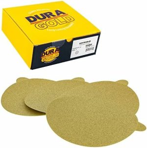 Dura-Gold Premium 6″ Guld Psa Slibeskiver – 80 Korn (Æske Med 50) – Selvhæftende Sandpapir Til Da Sliber, Finishing Grovslibende Abrasiv – Sliber Bilens Lak, Træarbejde, Metal  |   Slibeskiver Og -Plader Slibemidler og efterbehandlingsprodukter Slibeskiver Og -Plader