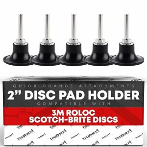 T1A 5 Pakke Af 2 Tommer Betingelsesdisk Pad Holder Samling, 1/4” Skaft, Speed-Lok Tr Hurtig-Ændring Vedhæftning, Kompatibel Med 3M Roloc Scotch-Brite Mærke Disker, T1A-Roloc-2Tommer  |   Slibeskiver Og -Plader Slibemidler og efterbehandlingsprodukter Slibeskiver Og -Plader