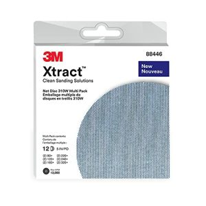 Xtract Net Disc 310W, 5 Tommer, 12 Styk Multi-Pack Klæbende Sandpapir, 80+, 120+, 180+, 220+, 240+, 320+, Næsten Støvfri, Assorterede Grader, 88446  |   Slibeskiver Og -Plader Slibemidler og efterbehandlingsprodukter Slibeskiver Og -Plader